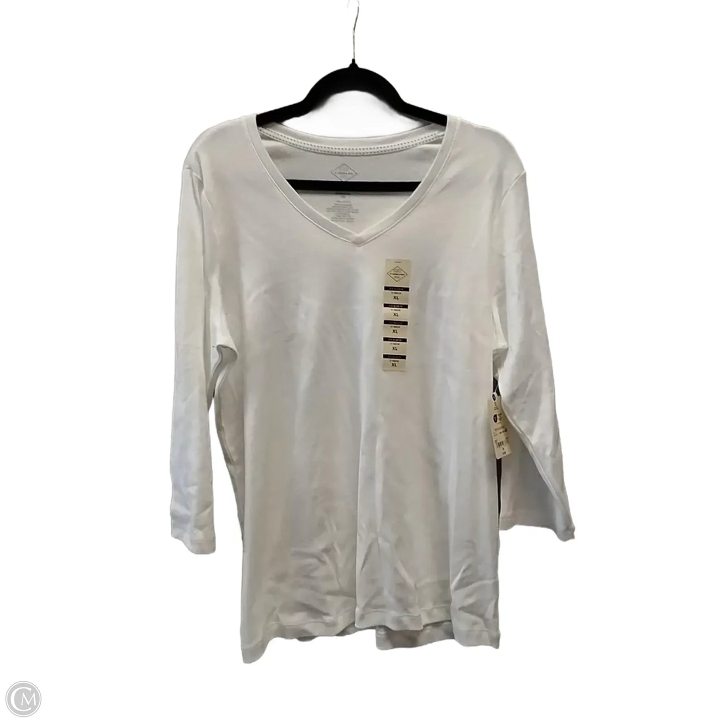 Top Long Sleeve By St Johns Bay In Beige, Size: Xl