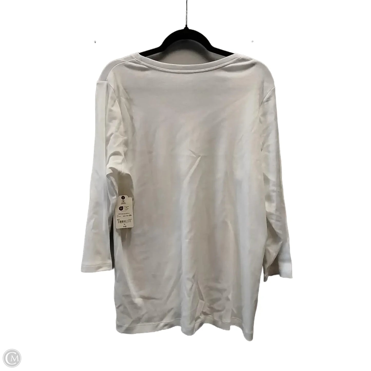 Top Long Sleeve By St Johns Bay In Beige, Size: Xl