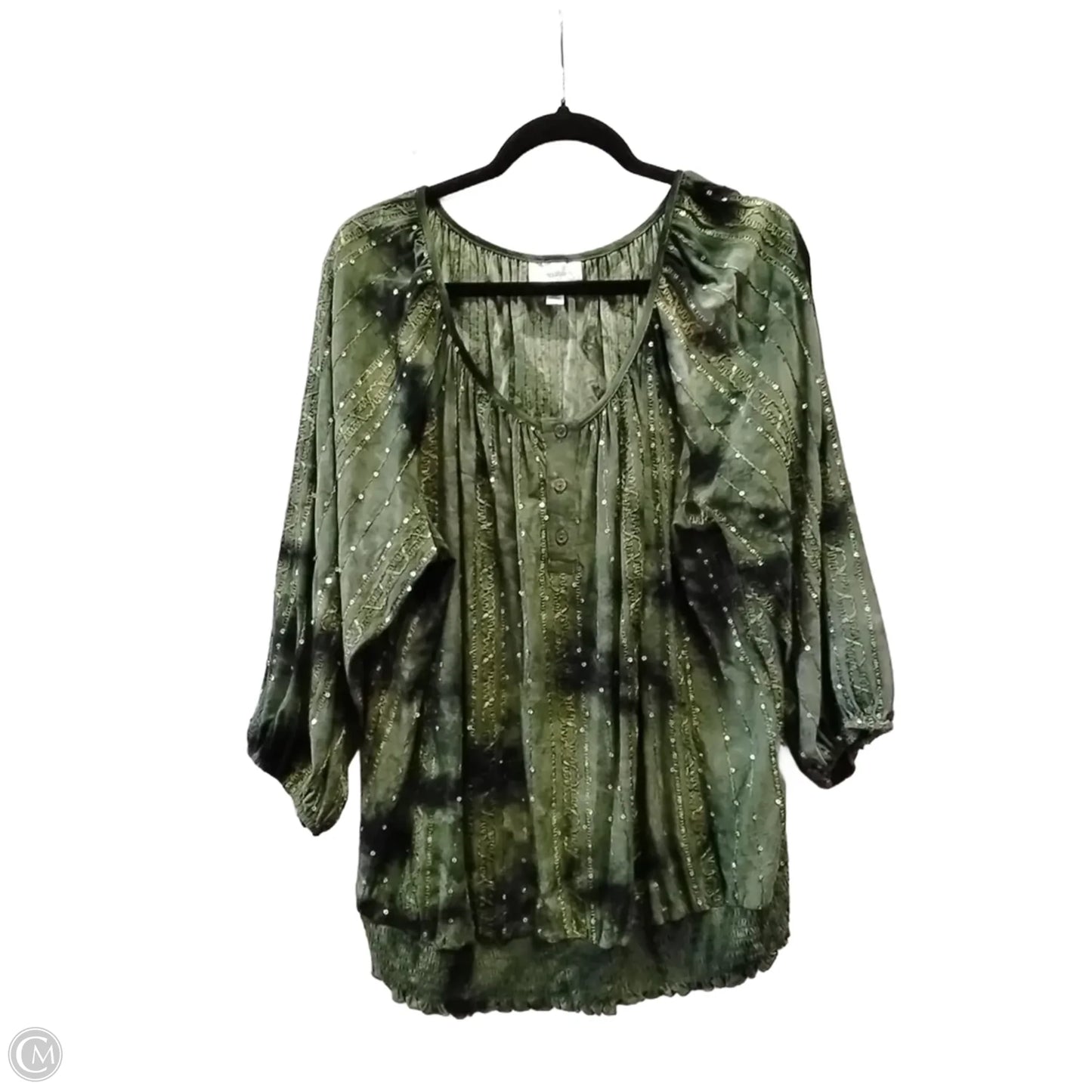 Blouse Long Sleeve By Dressbarn In Green, Size: 2x