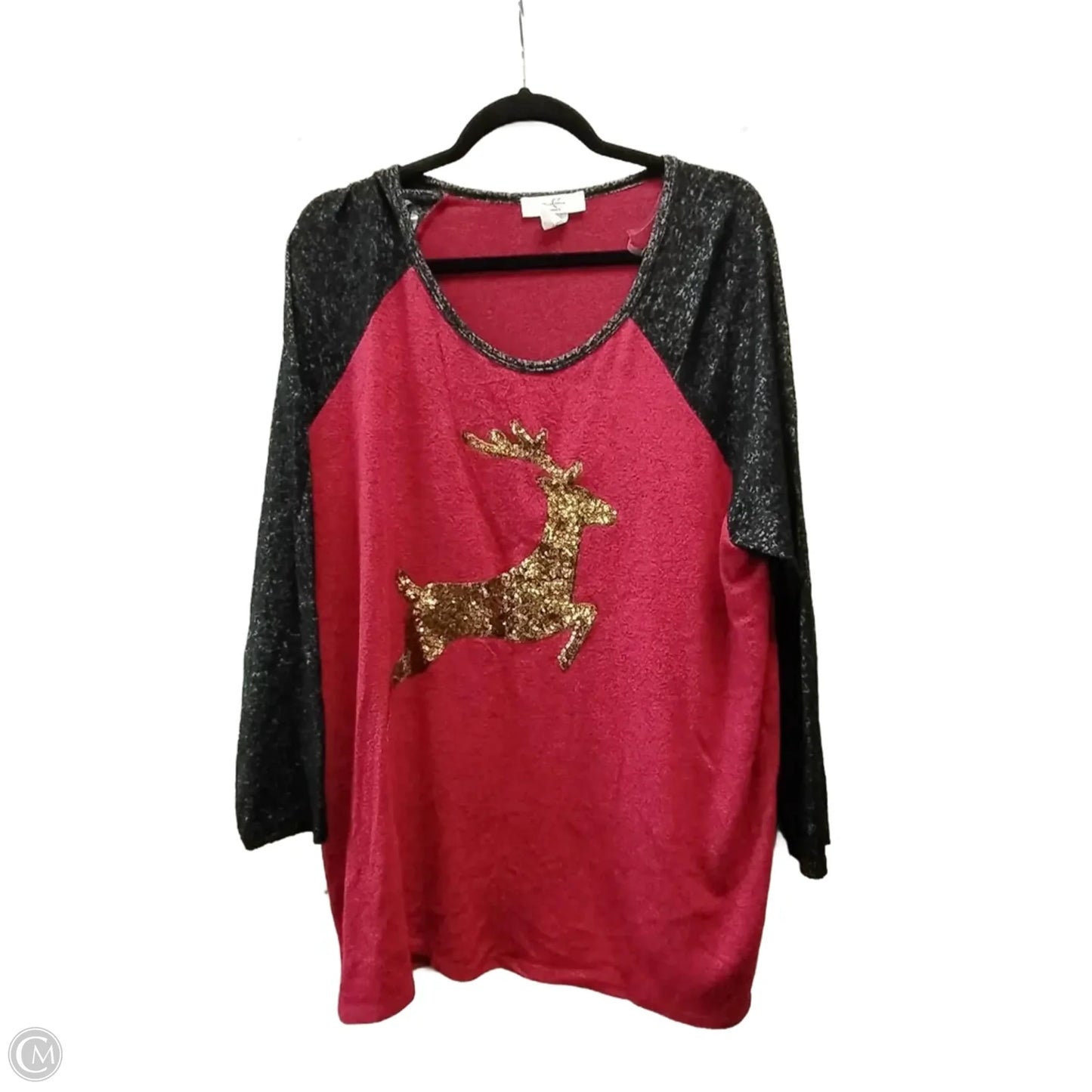 Top Long Sleeve By Moa Moa In Red, Size: 2x