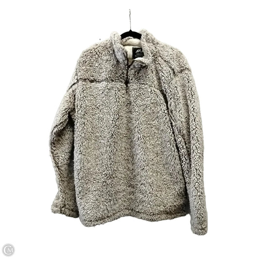 Jacket Faux Fur & Sherpa By Clothes Mentor In Brown, Size: L