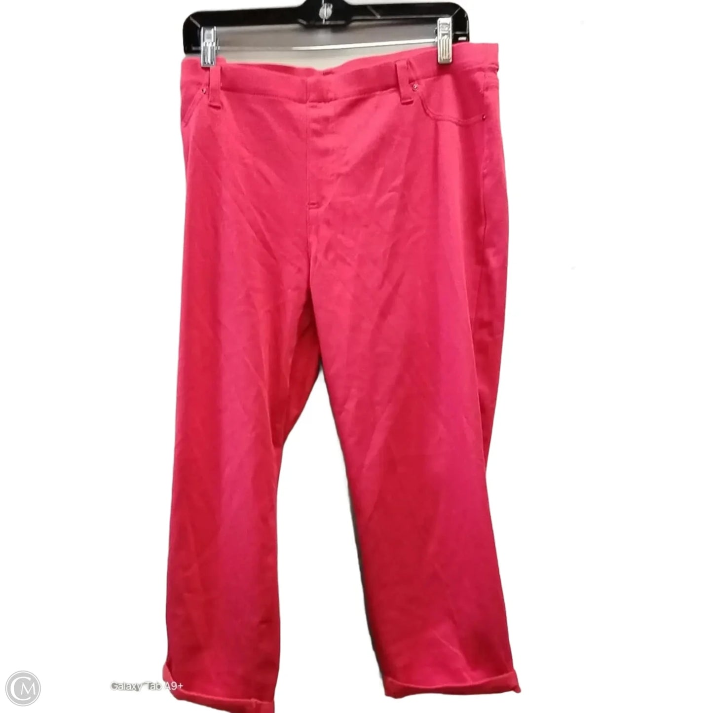 Pants Cropped By Time And Tru In Red, Size: Xxl