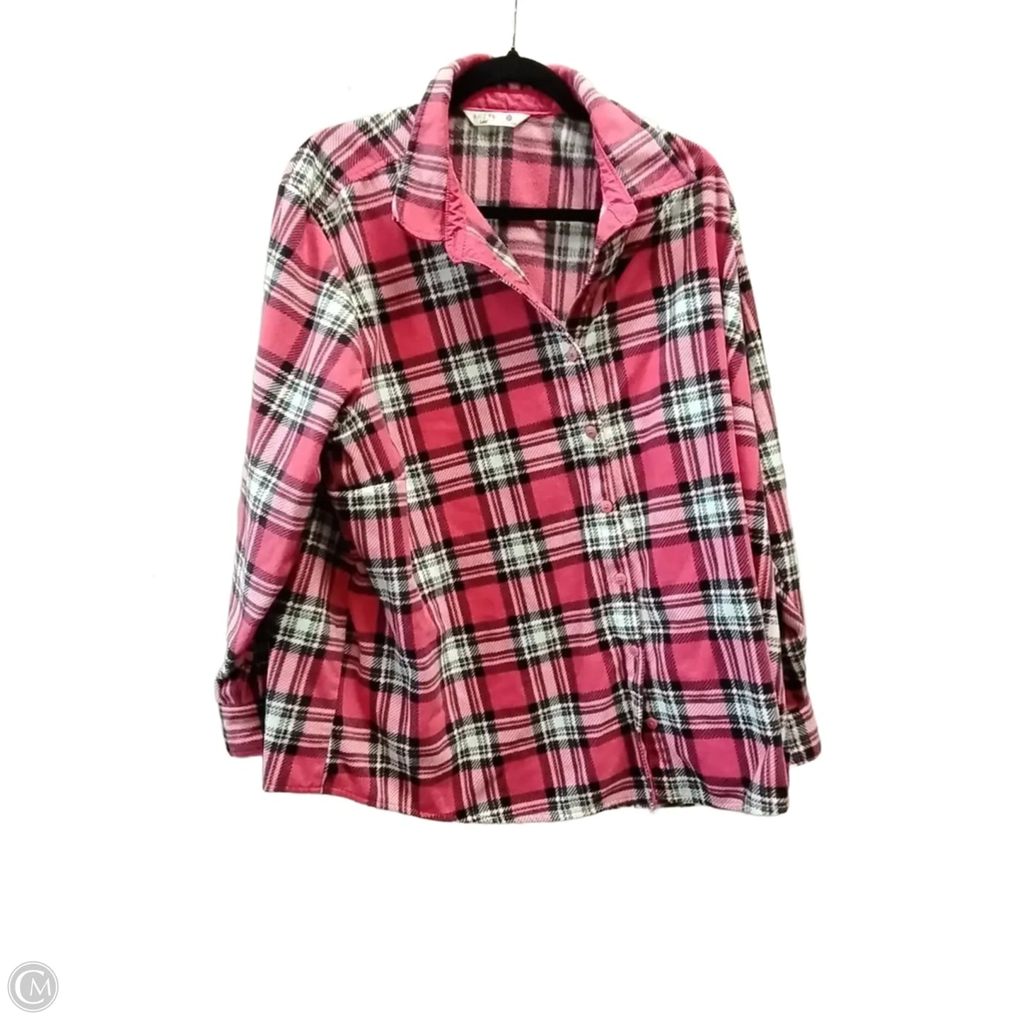 Top Long Sleeve By Riders In Plaid Pattern, Size: 2x