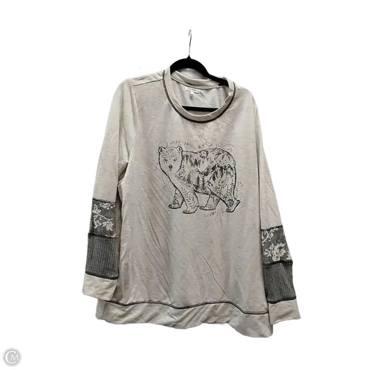 Top Long Sleeve By Maurices In Animal Print, Size: 2x