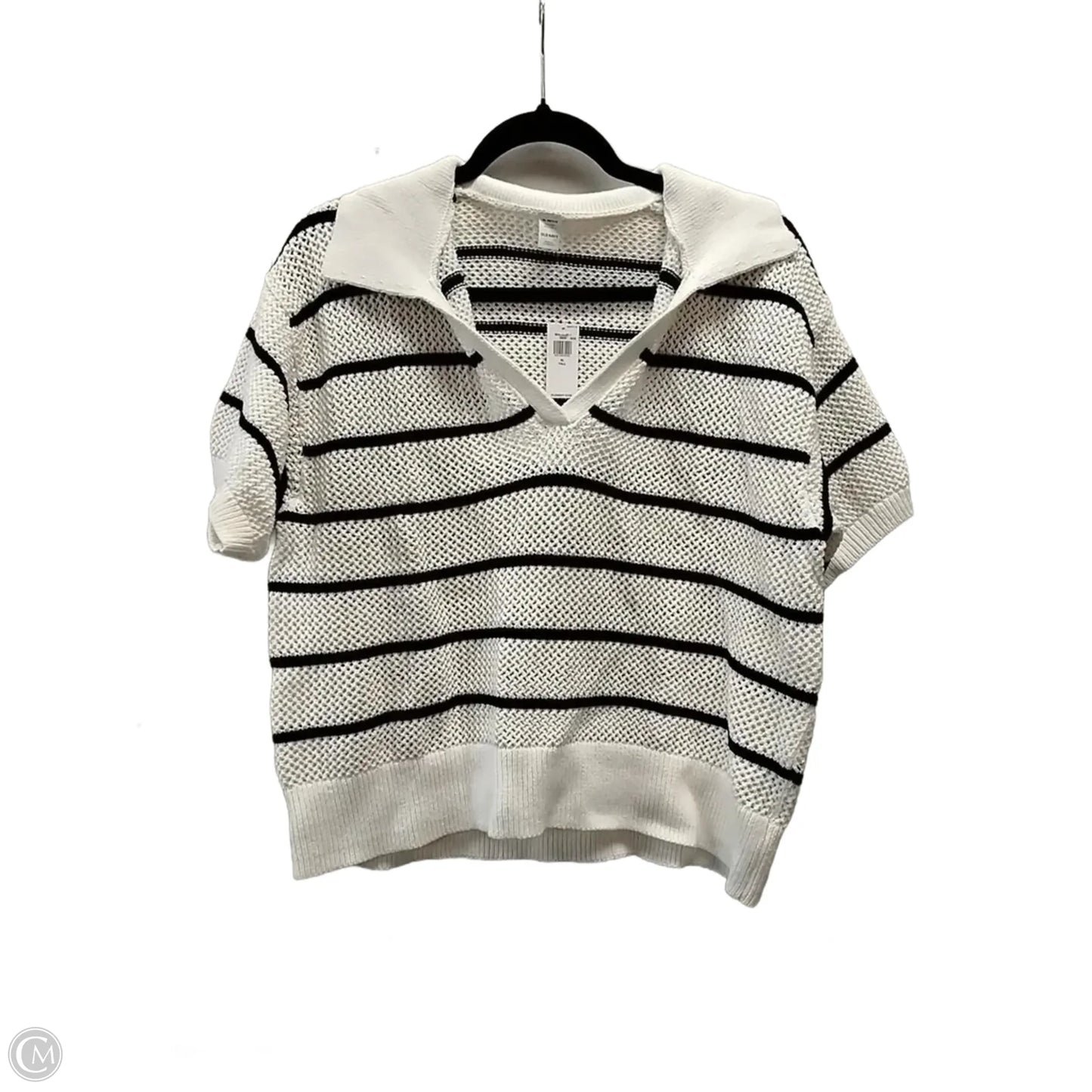 Sweater Short Sleeve By Old Navy In Blue & White, Size: Xl