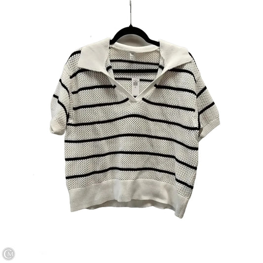 Sweater Short Sleeve By Old Navy In Blue & White, Size: Xl