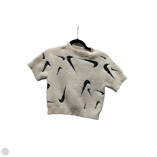Sweater Short Sleeve By Nike In Black & Tan, Size: S