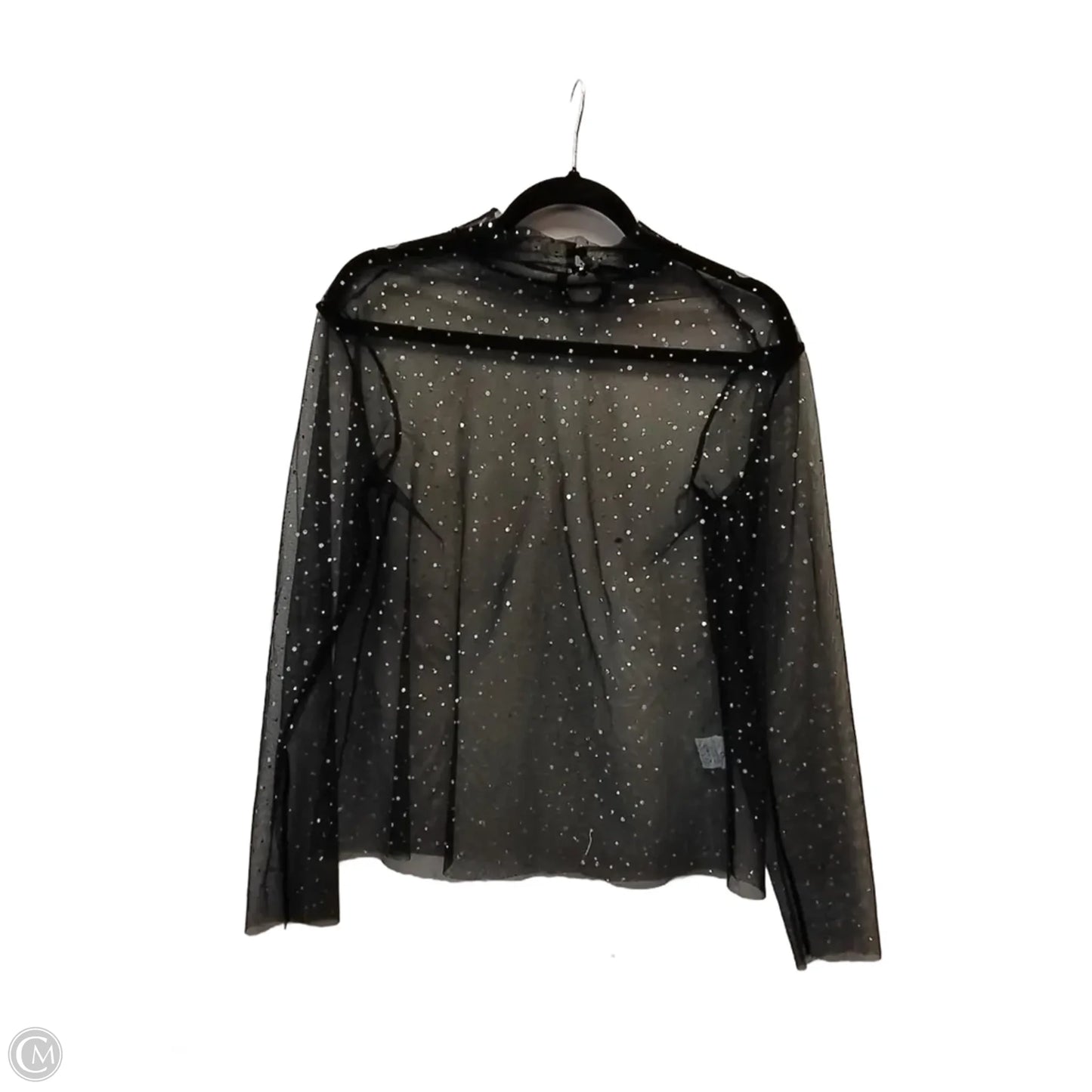 Top Long Sleeve By Cme In Black, Size: M