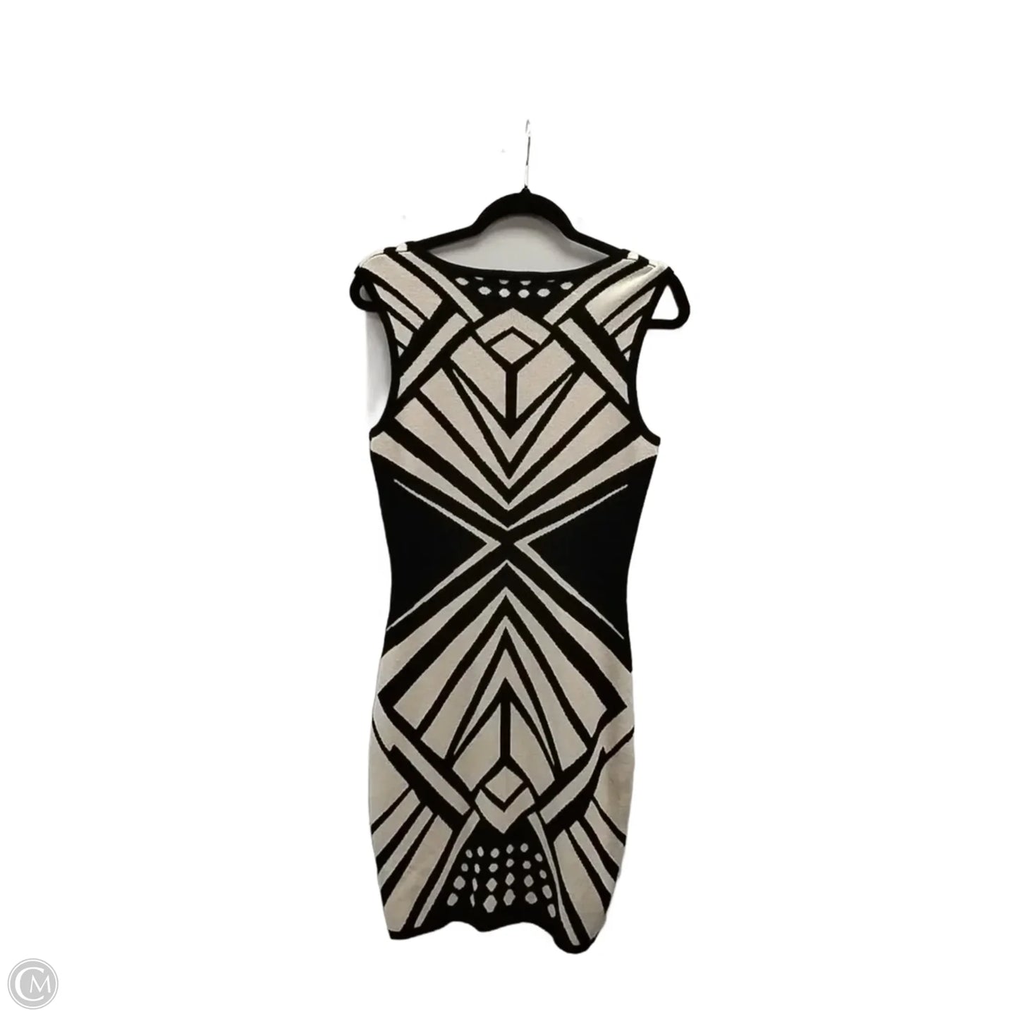 Sweater Short Sleeve By Bisou Bisou In Black & Cream, Size: L