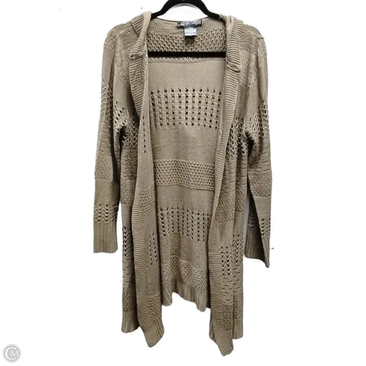 Sweater Cardigan By Clothes Mentor In Brown, Size: L