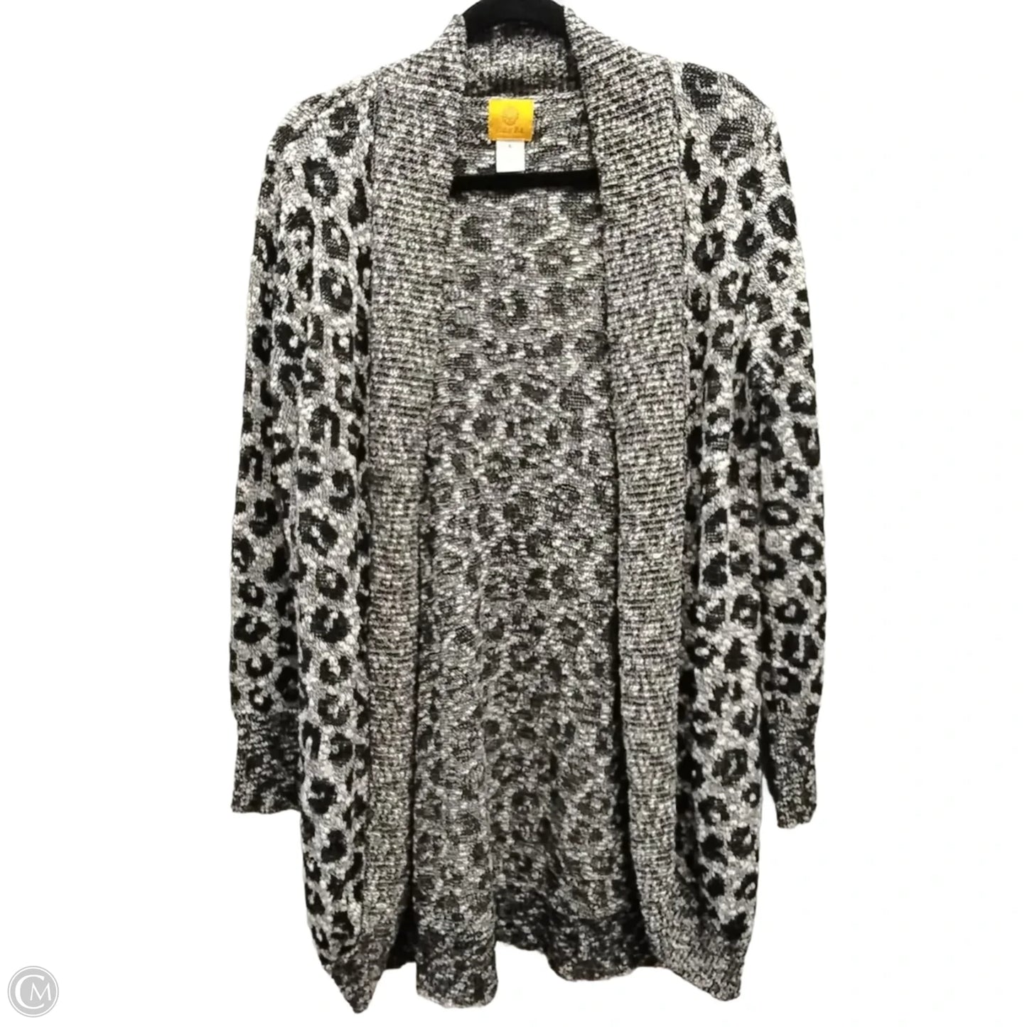 Sweater Cardigan By Ruby Rd In Black & White, Size: S