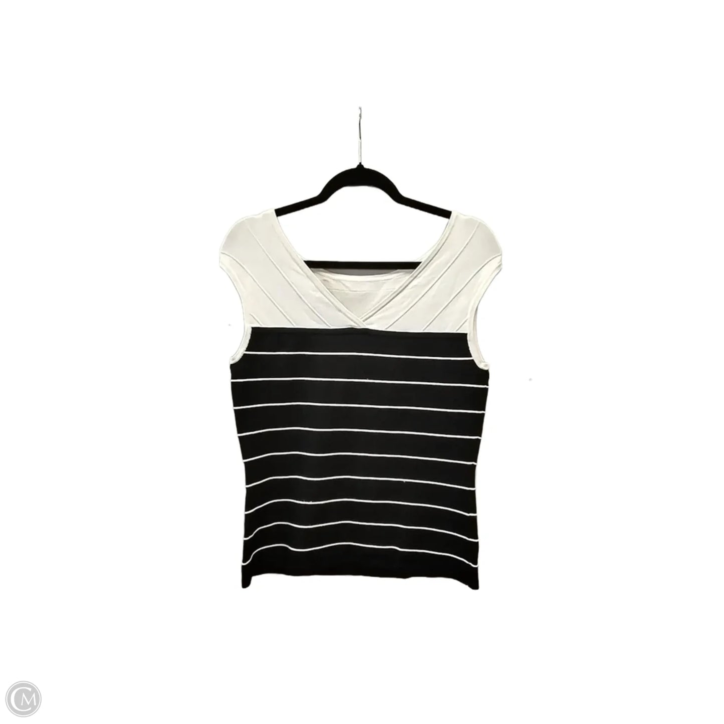 Sweater Short Sleeve By White House Black Market In Black & White, Size: M