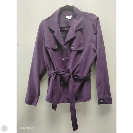 Jacket Fleece By Cato In Purple, Size: Xl