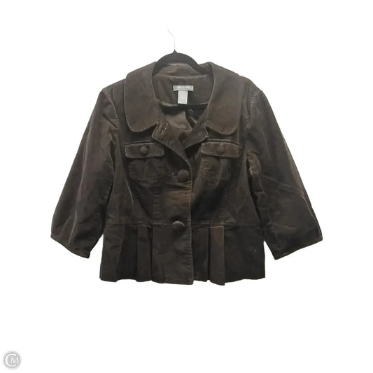 Jacket Other By Ann Taylor In Brown, Size: 12