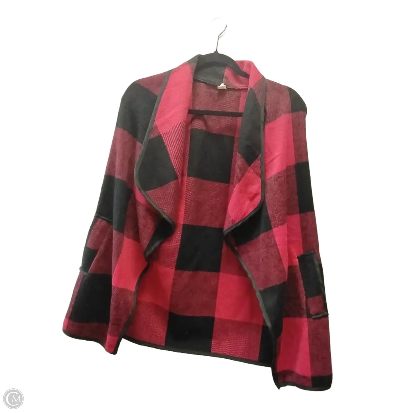 Vest Fleece By Clothes Mentor In Checkered Pattern, Size: L