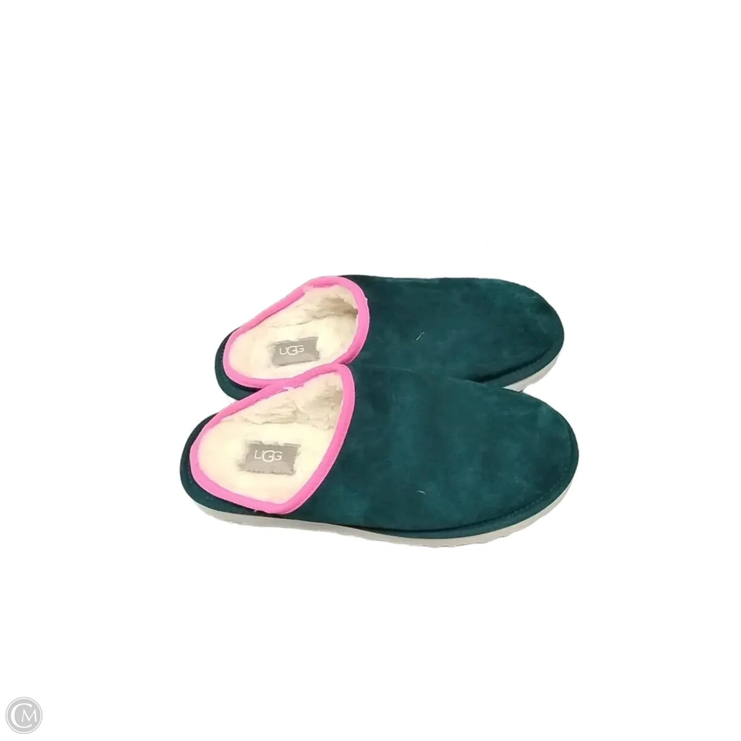 Slippers Designer By Ugg In Green, Size: 9