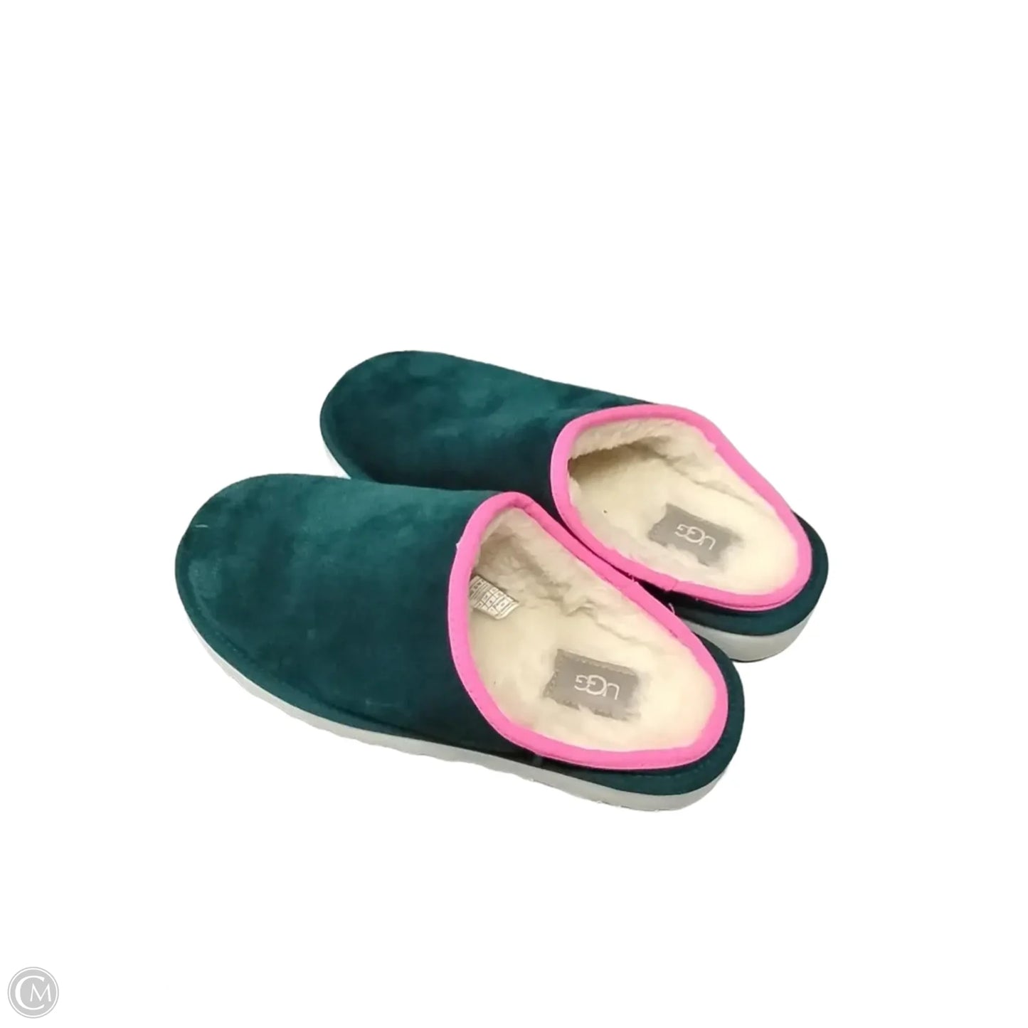 Slippers Designer By Ugg In Green, Size: 9