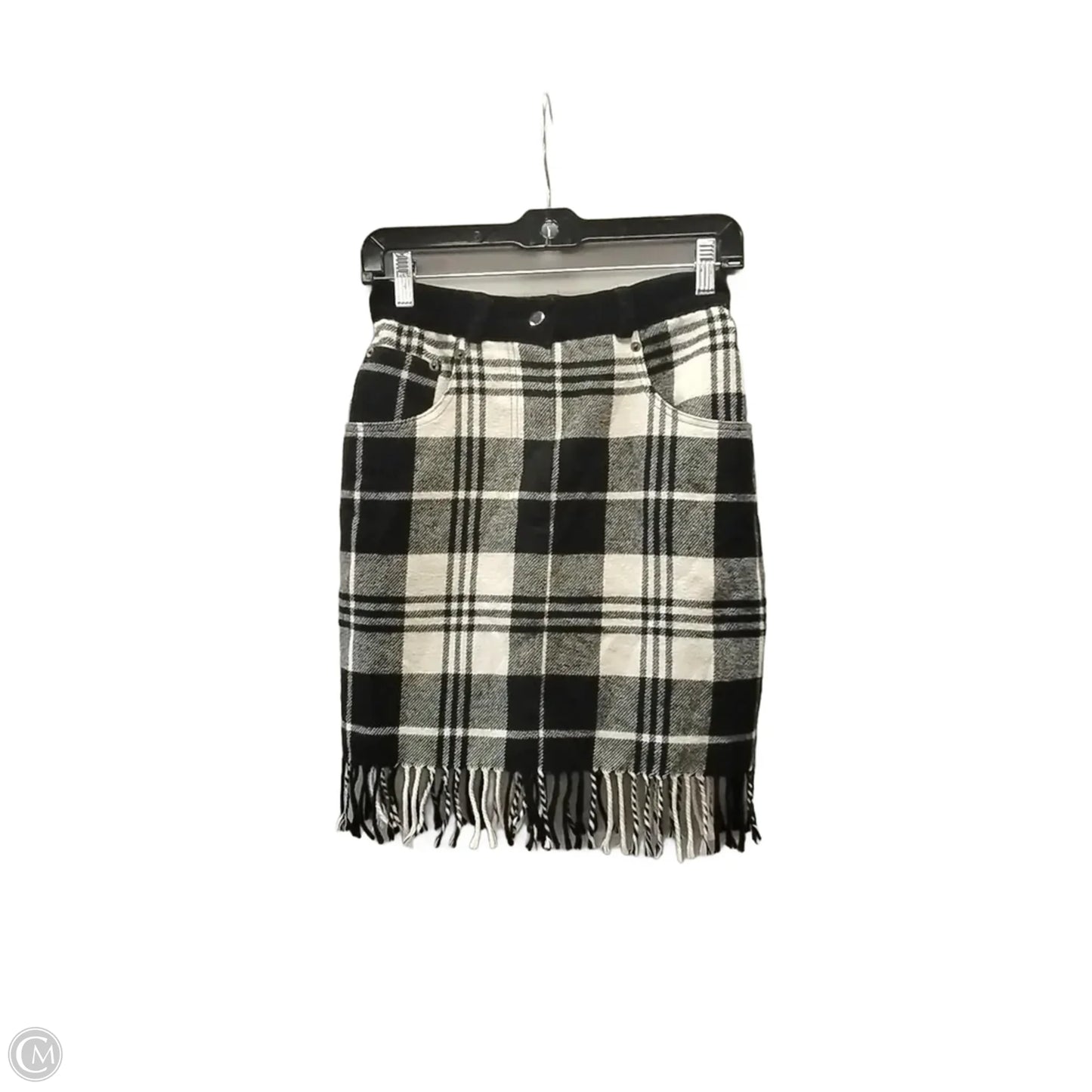 Skirt Mini & Short By Express In Checkered Pattern, Size: 8