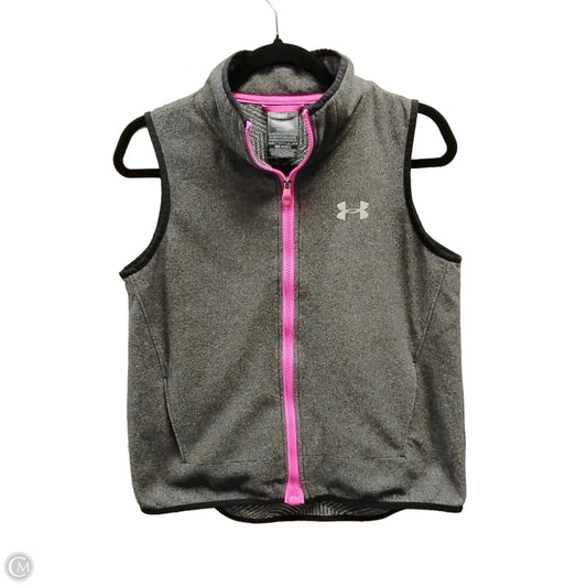 Athletic Top Short Sleeve By Under Armour In Grey, Size: L