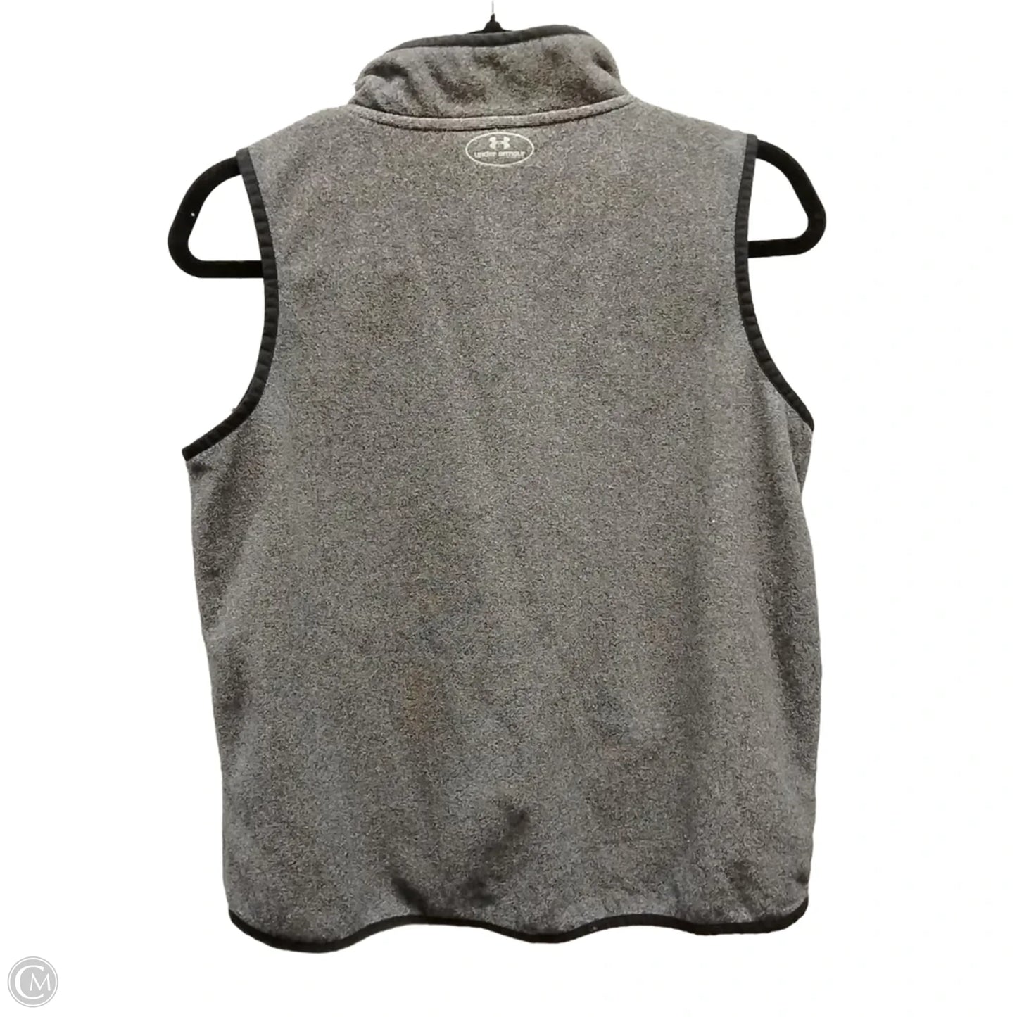 Athletic Top Short Sleeve By Under Armour In Grey, Size: L