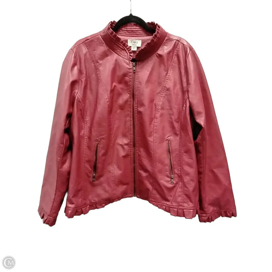 Jacket Other By Cato In Red, Size: 18