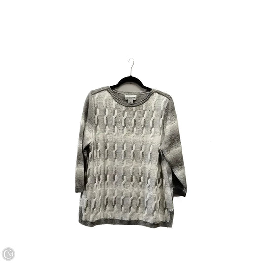 Sweater By Alfred Dunner In Grey, Size: Xl