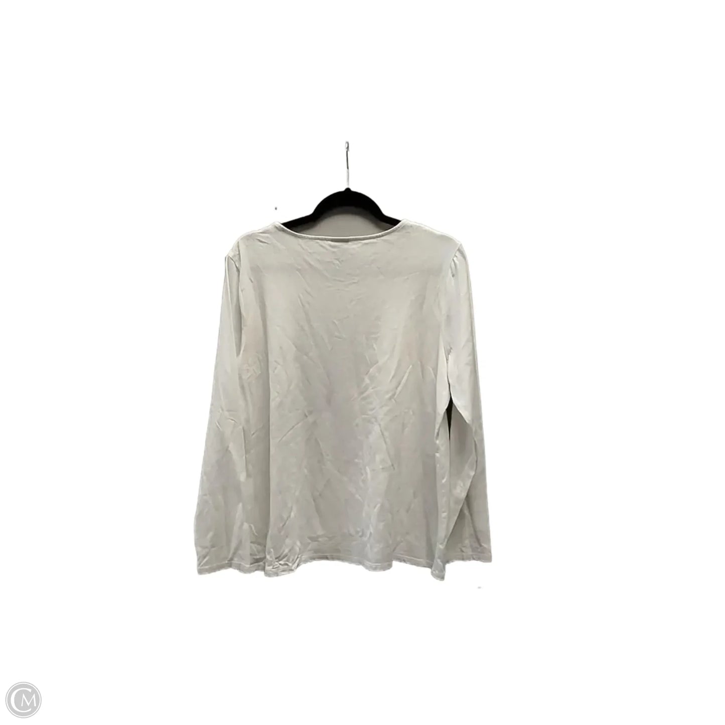 Top Long Sleeve By Chicos In White, Size: 2x