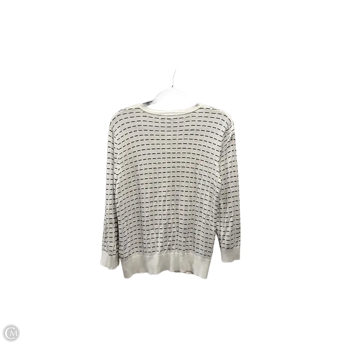 Sweater Cardigan By Cable And Gauge In Striped Pattern, Size: L