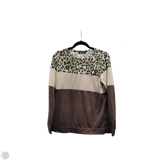 Top Long Sleeve By Clothes Mentor In Animal Print, Size: 2x