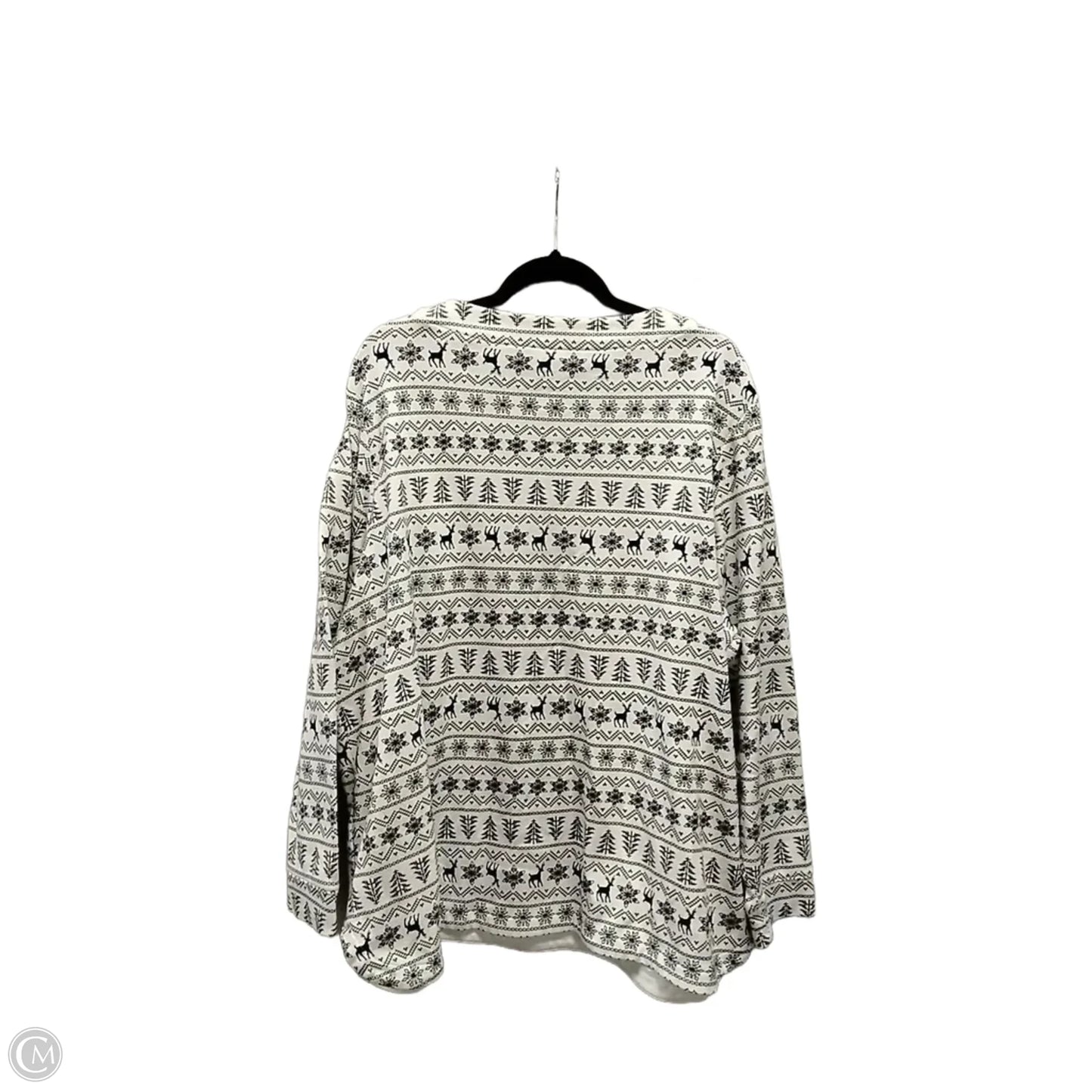 Top Long Sleeve By Croft And Barrow In Animal Print, Size: 3x