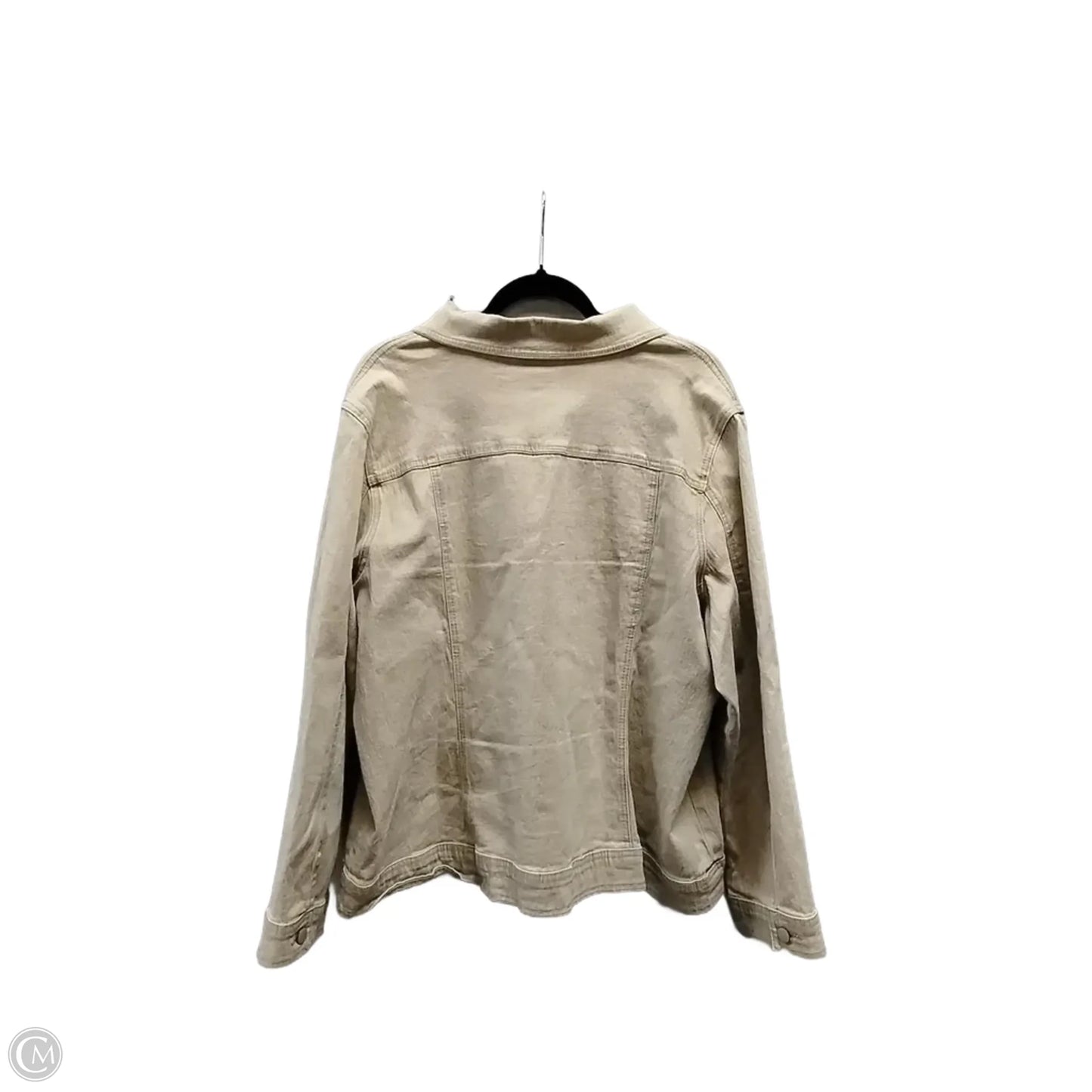 Jacket Denim By Diane Gilman In Beige, Size: 2x