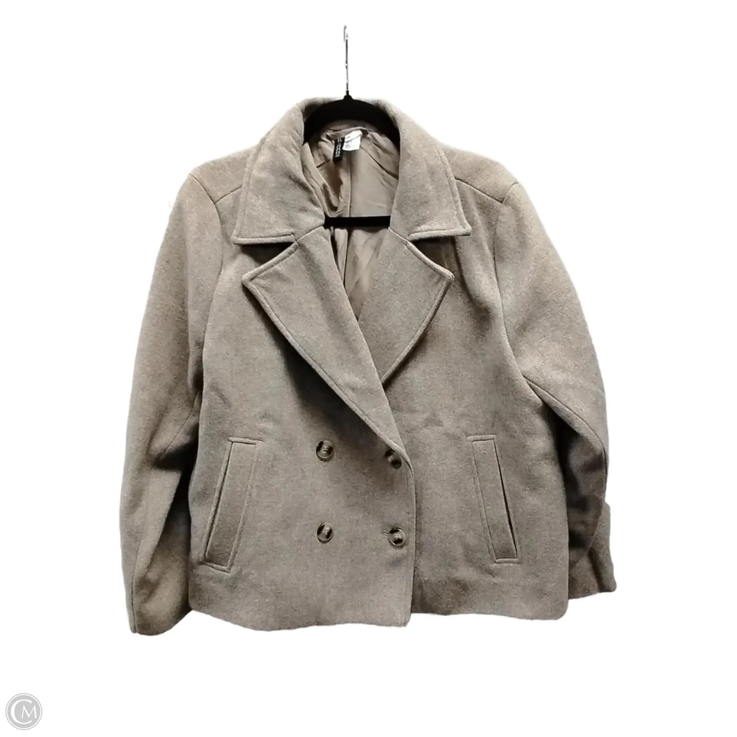 Coat Peacoat By Divided In Brown, Size: Xl