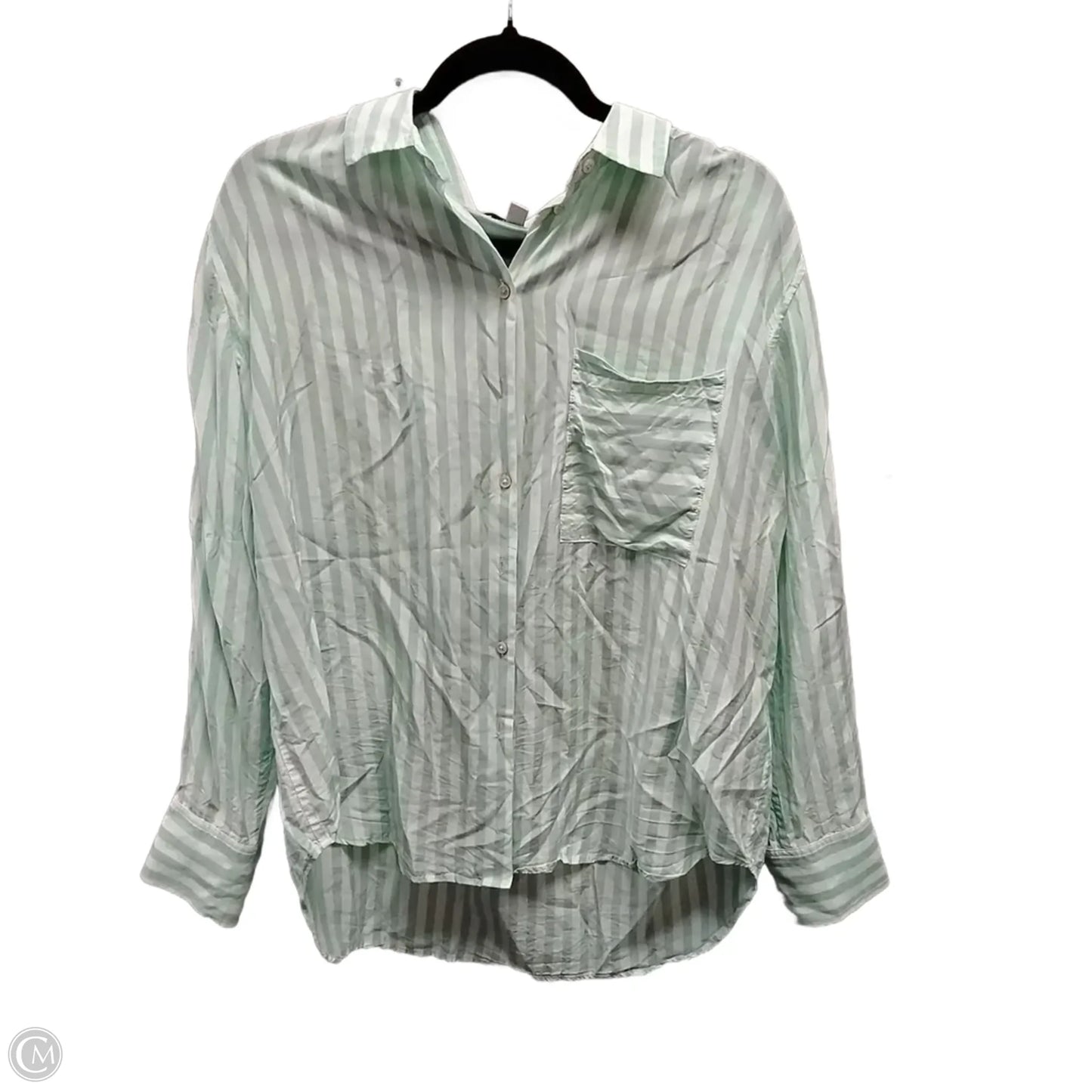 Blouse Long Sleeve By Clothes Mentor In Striped Pattern, Size: Xl