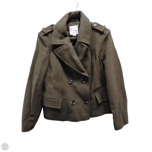 Coat Peacoat By Sam Edelman In Green, Size: 16
