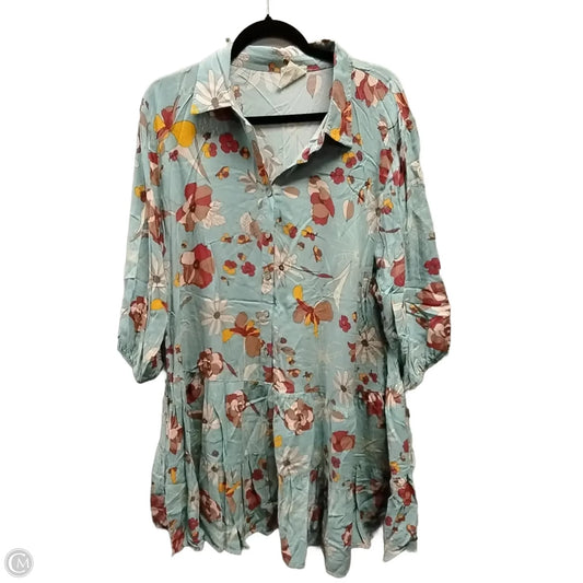 Dress Casual Midi By Clothes Mentor In Floral Print, Size: L