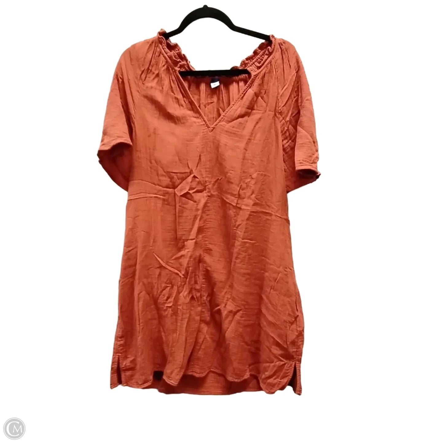 Dress Casual Midi By Old Navy In Orange, Size: L