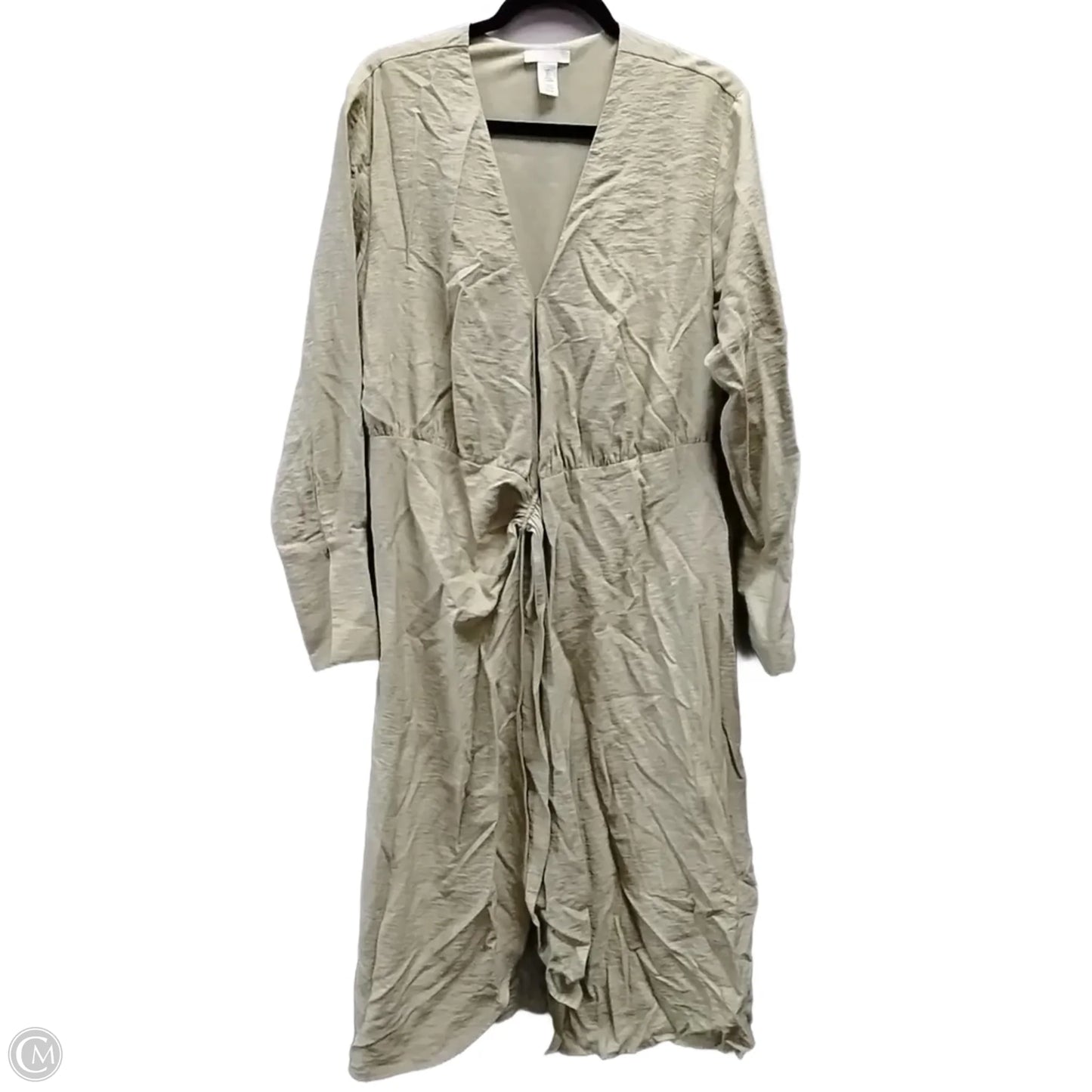 Dress Casual Midi By H&m In Green, Size: M