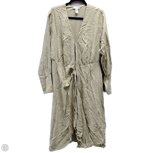 Dress Casual Midi By H&m In Green, Size: M