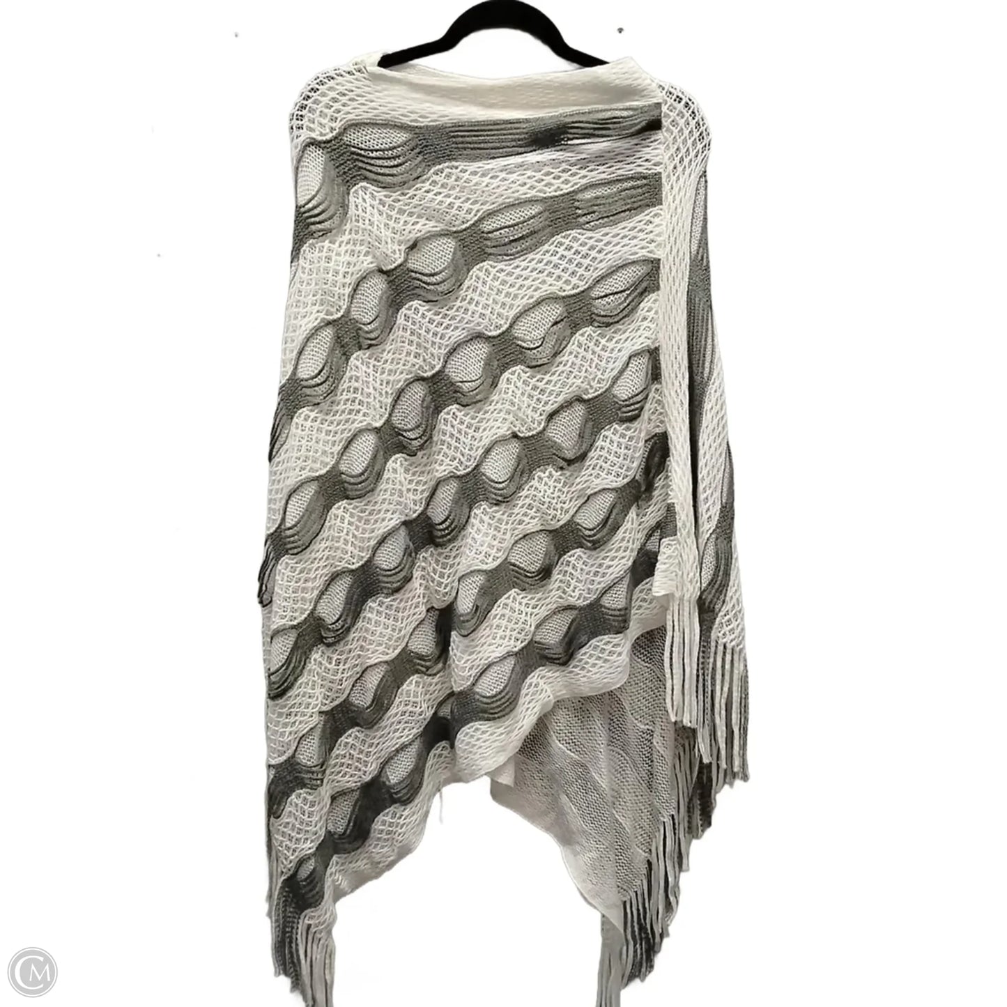 Shawl By Cato In Grey & White, Size: Onesize