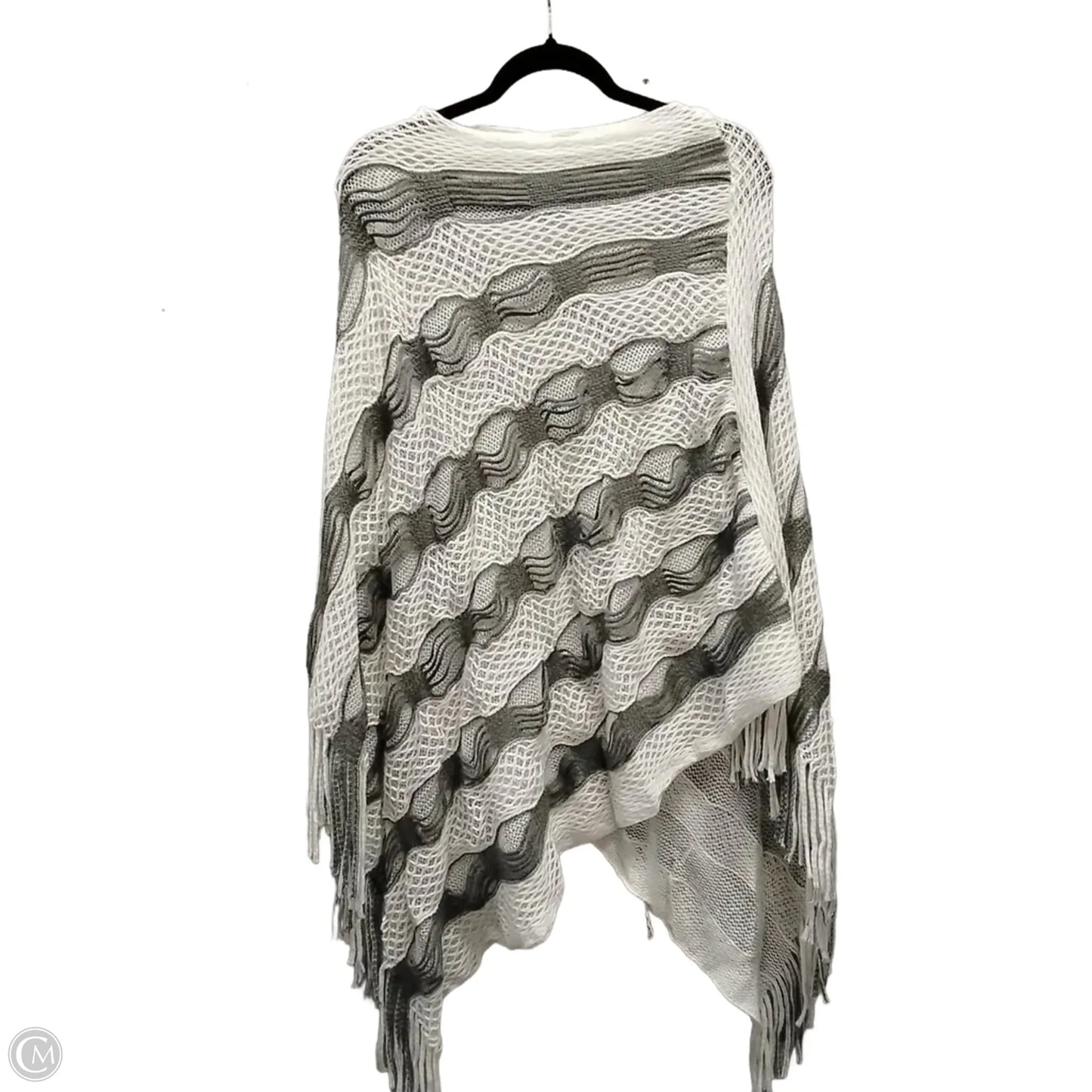 Shawl By Cato In Grey & White, Size: Onesize