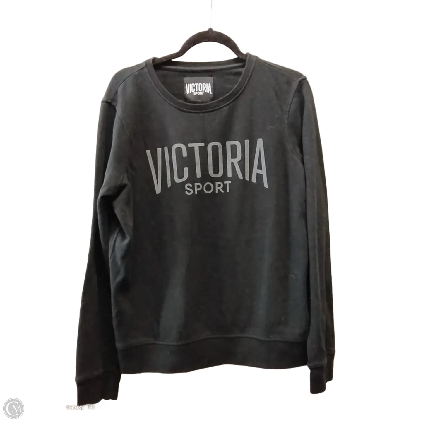 Sweatshirt Crewneck By Victorias Secret In Black, Size: M