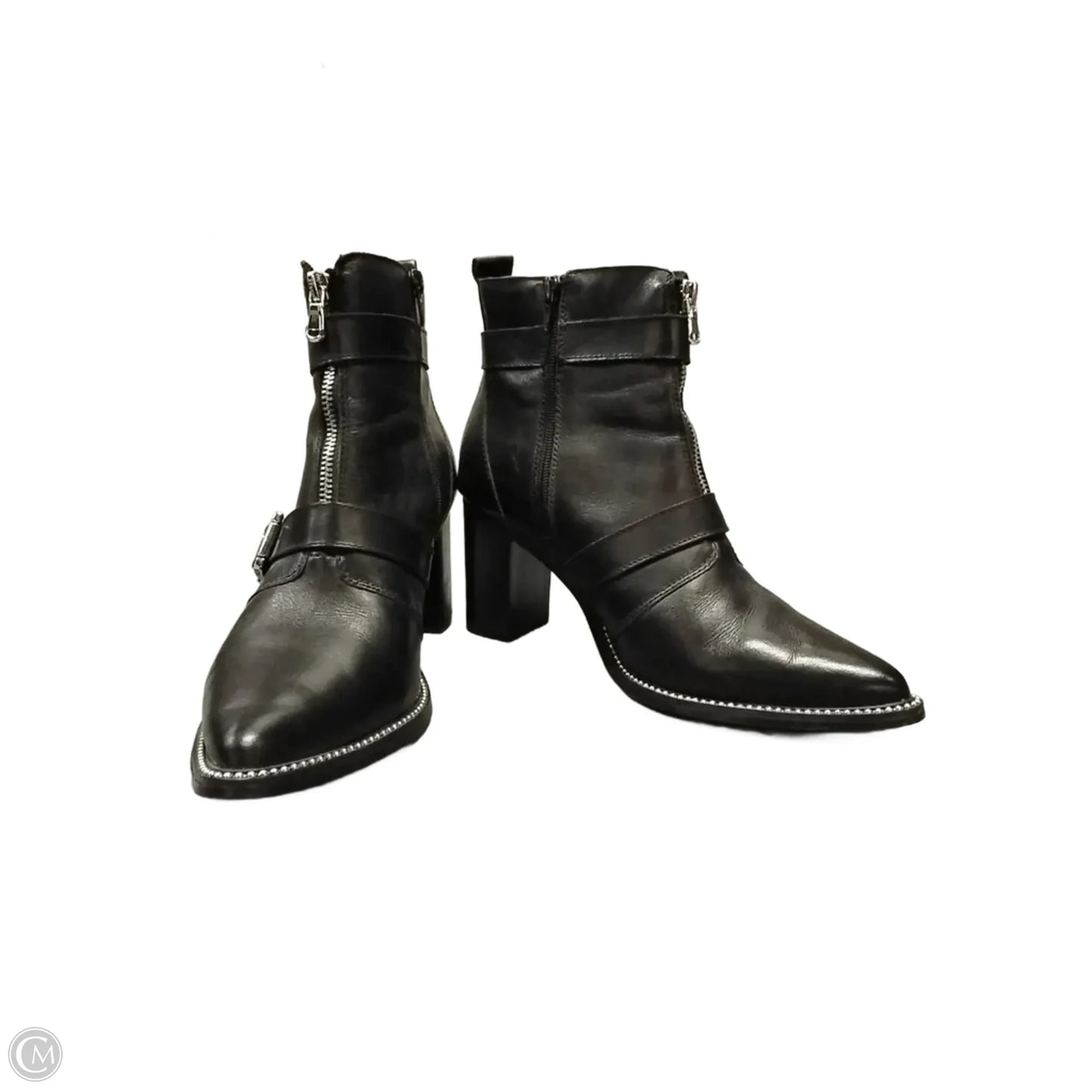 Boots Ankle Heels By Steve Madden In Black, Size: 10