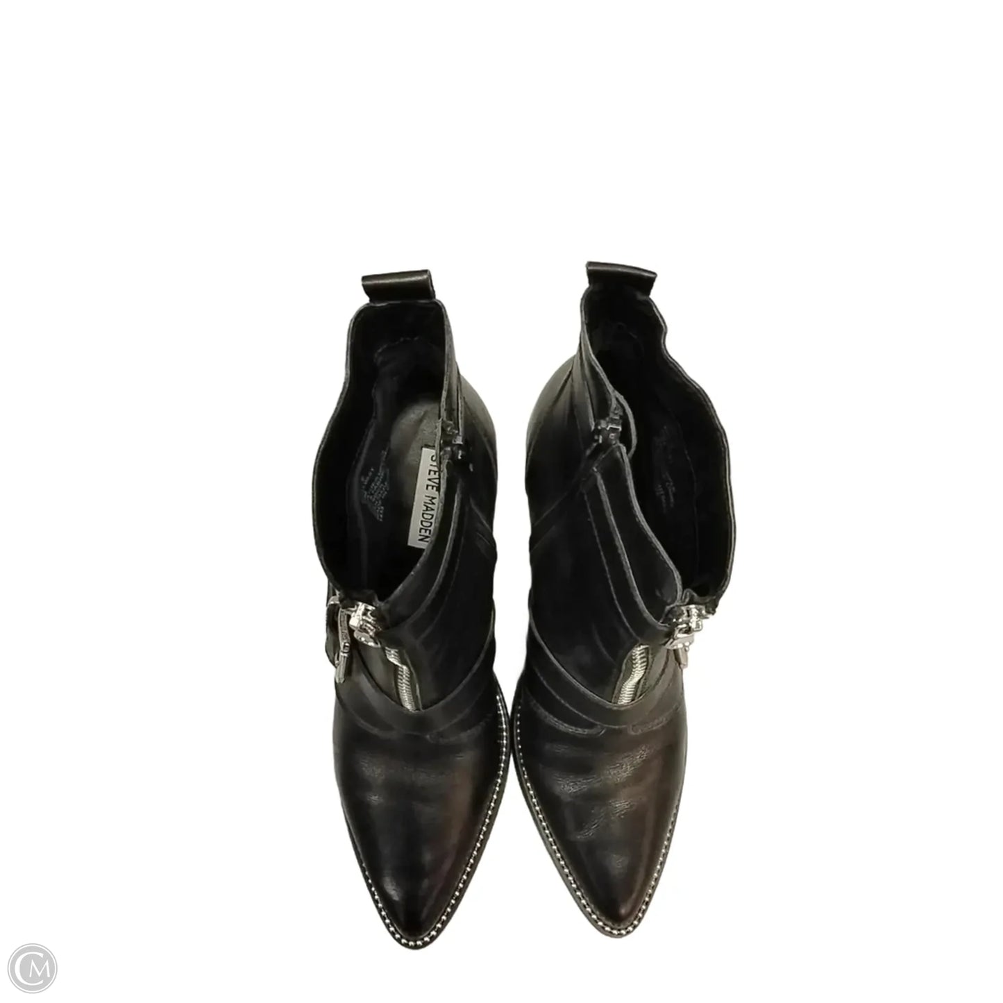 Boots Ankle Heels By Steve Madden In Black, Size: 10