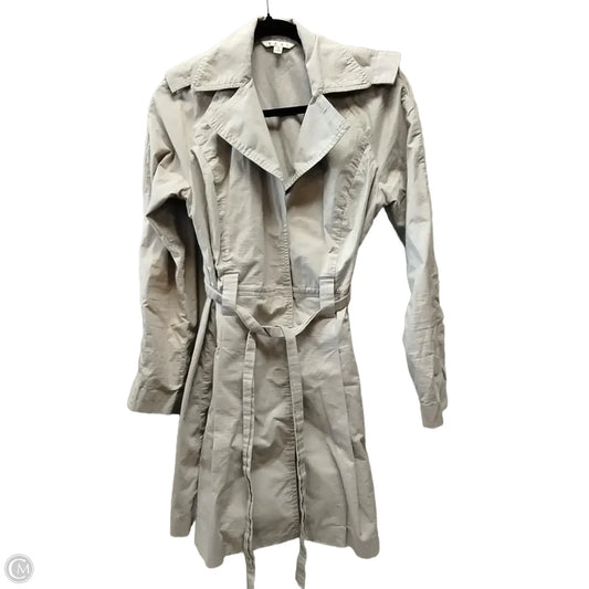 Coat Trench Coat By Cabi In Grey, Size: M