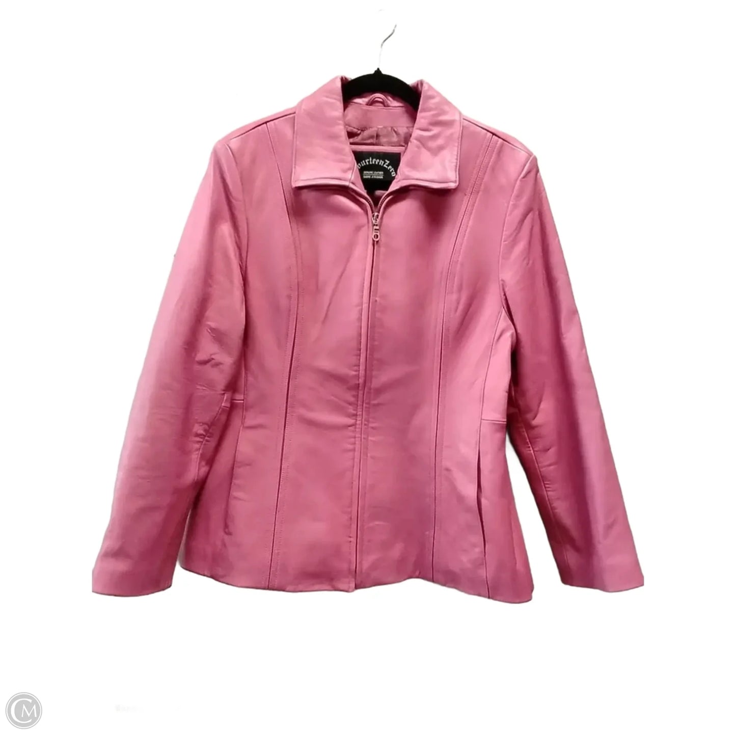 Jacket Leather By Clothes Mentor In Pink, Size: L