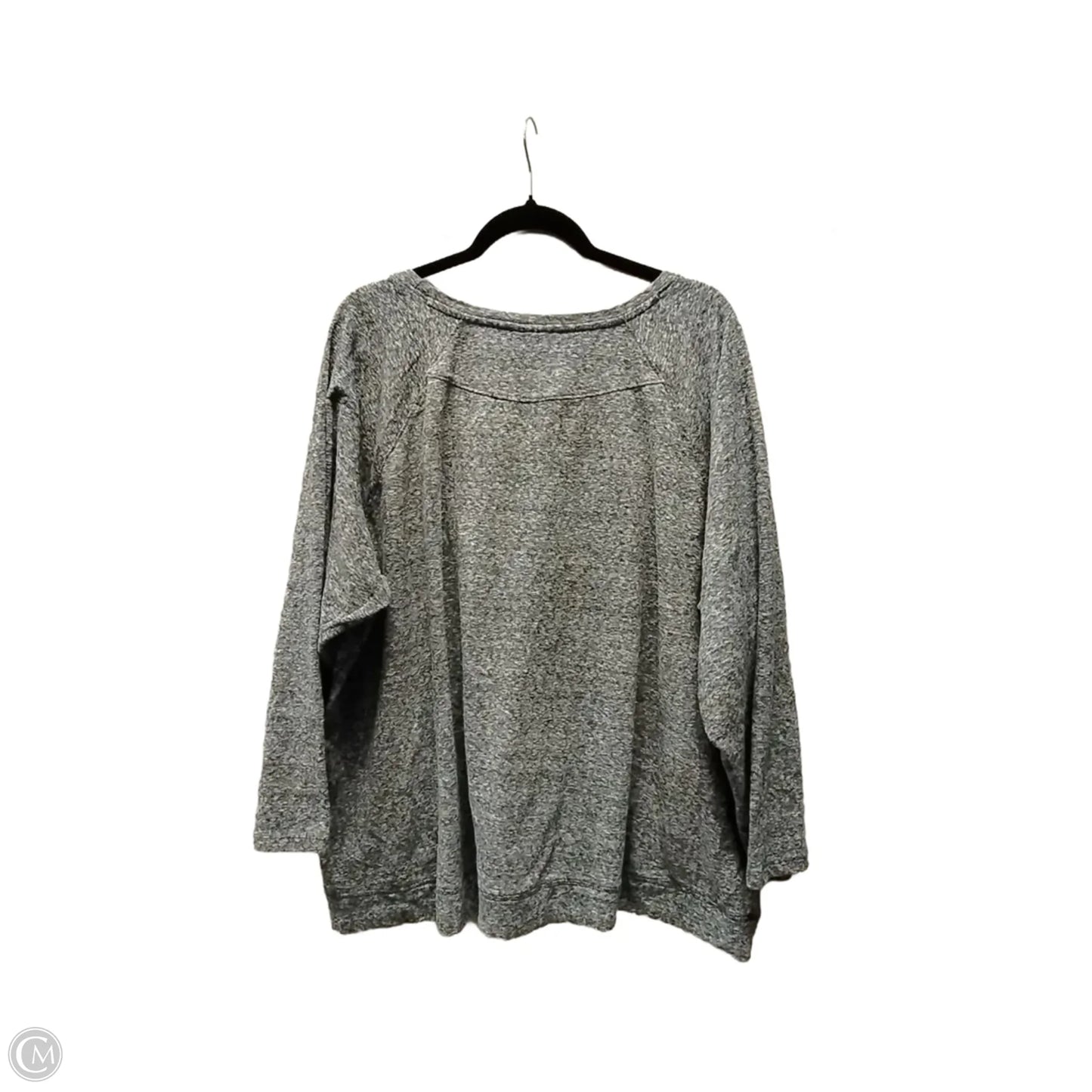 Sweatshirt Crewneck By Cato In Grey, Size: 4x