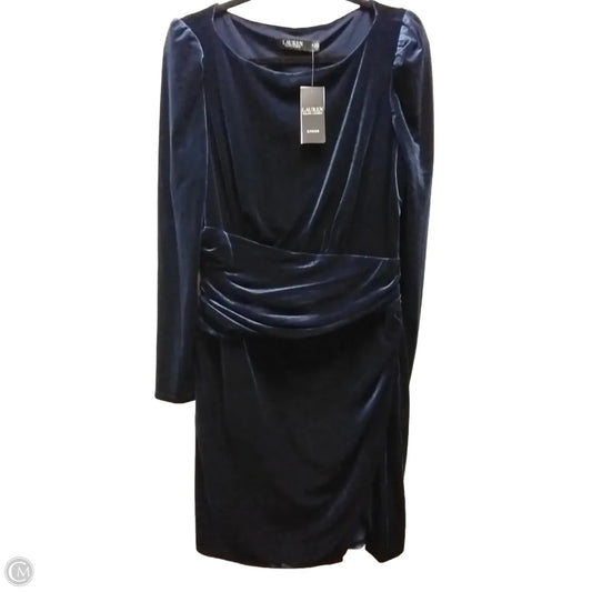 Dress Party Midi By Lauren By Ralph Lauren In Blue, Size: 12