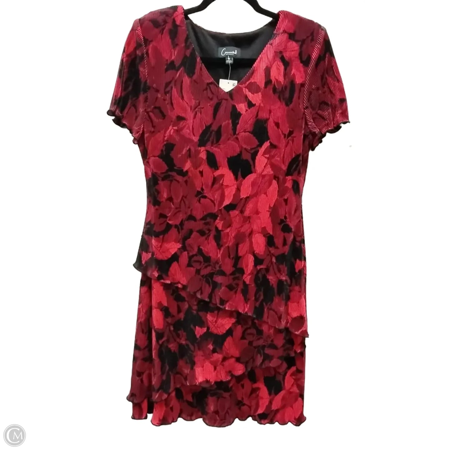 Dress Party Midi By Connected Apparel In Floral Print, Size: 12