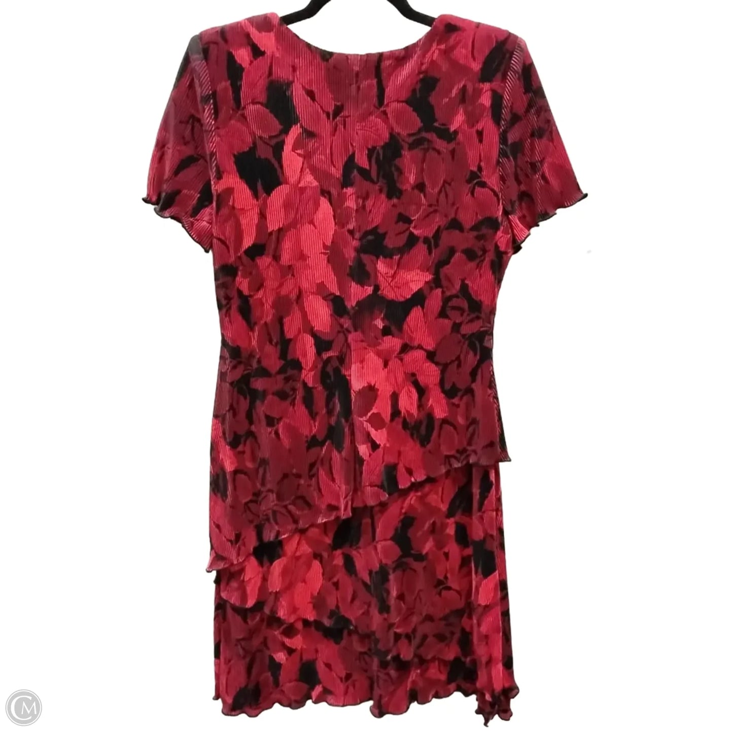 Dress Party Midi By Connected Apparel In Floral Print, Size: 12