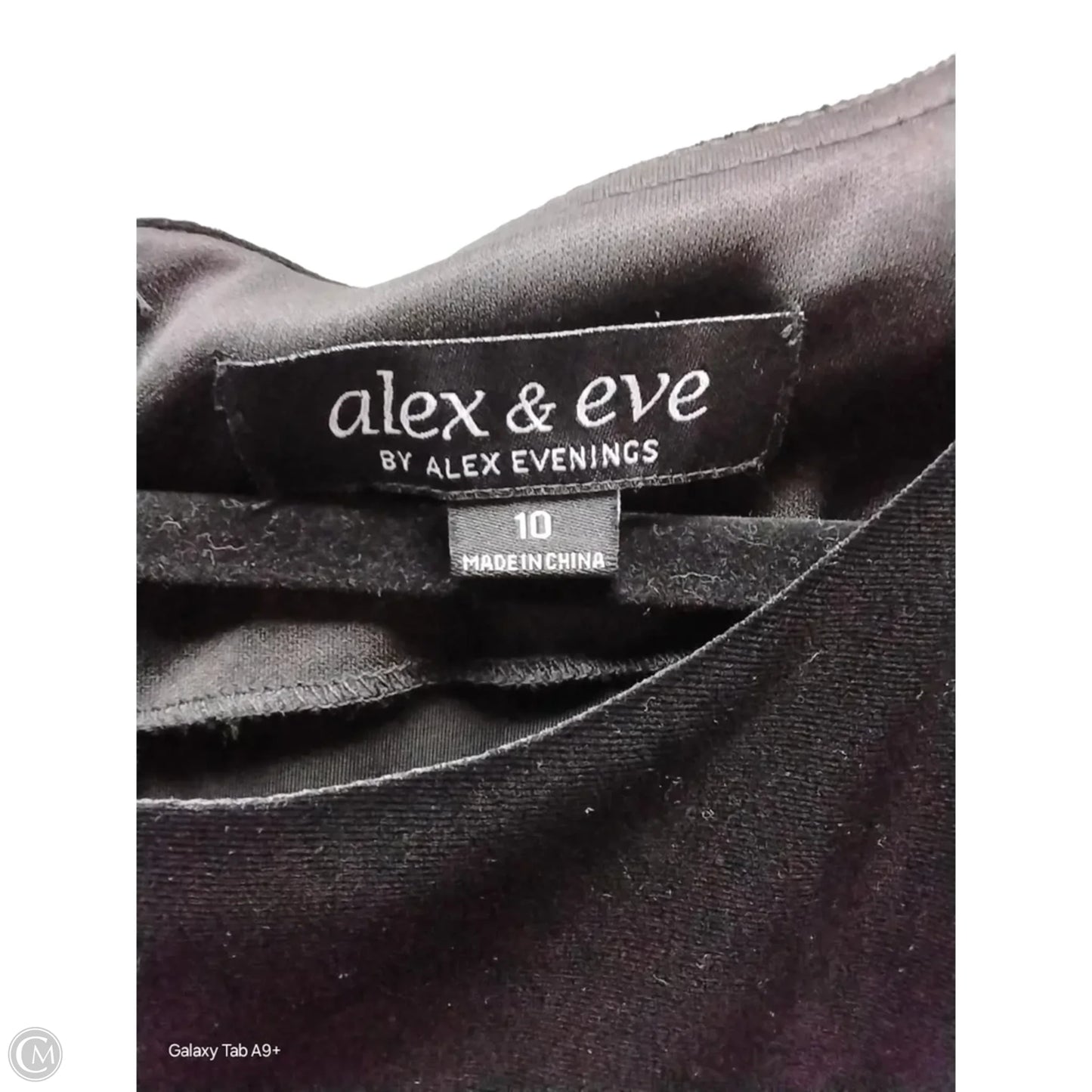 Dress Party Short By Alex Evenings In Black, Size: 10